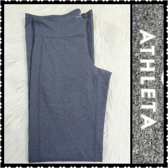 Athleta Small Leggings Gray Stretch Workout Casual Athletic Stretch Athleisure - Picture 2 of 6